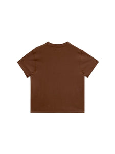 ERL - RIPPED COLLAR SKULL RED CAR TSHIRT KNIT - SS24 - BROWN